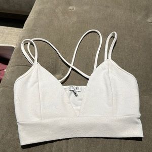 White crop top strappy